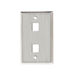 Stainless Steel Faceplate - 2 Port