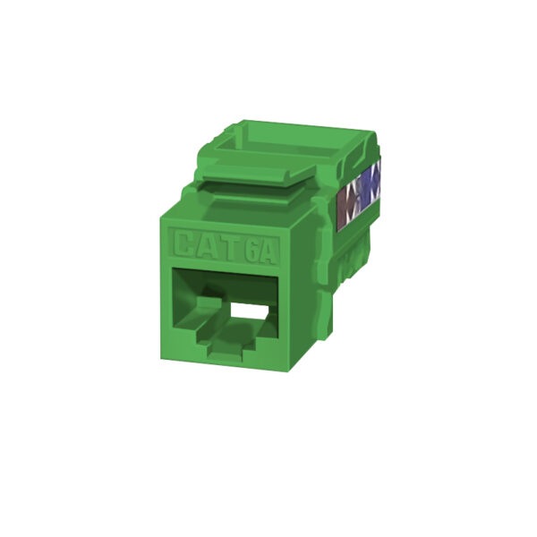 Cat 6A Snap-in Jack (Green)